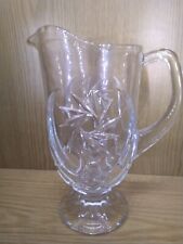 Fuß Karaffe Henkel Krug Kristallglas IRENA Pinwheel Polen 1,5L - NEU