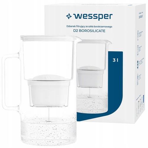 Wasserfilterkanne glas mit - wasserfilterkanne, 3l
