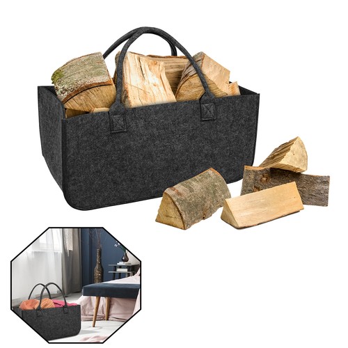 Dunkelgraue große filztaschen - dunkelgraue,