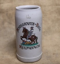 VK Bierkrug Markgrafen Bräu Kulmbach Maßkrug 1 L Krug Humpen Ritter Pferd Burg