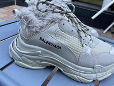 Balenciaga triple S leder