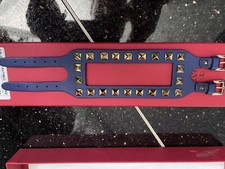 Valentino Garavani Armband Rockstud Leder Breit Blau