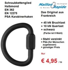 Schraubverbinder Schraubglied Kettennotglied Karabiner Kettenverbinder Stahl THW