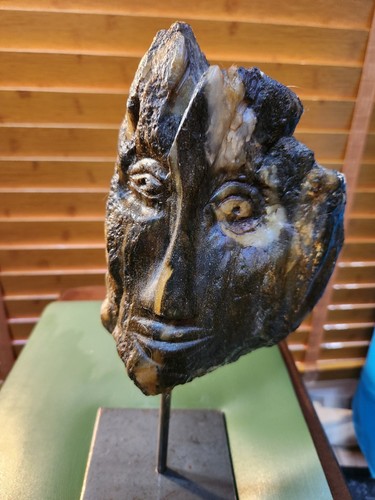 Skulptur steingesicht aus - skulptur,