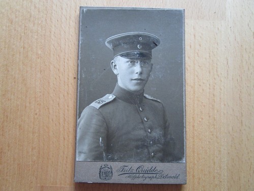 Cdv detmold foto soldat in - detmold,