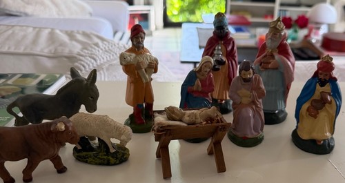 Alte krippenfiguren gips oder - alte,