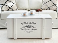 Truhe Couchtisch Holz massiv Wohnzimmertisch Truhentisch Kiste vintage shabby