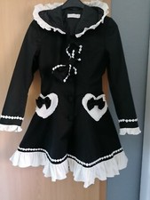 Cosplay Mantel Lolita schwarz weiß 