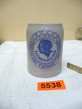 5538.      Alter Steingut Bierkrug  Tucher Nürnberg  Deko  Bierkrug 0,5 L