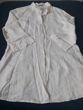 Hemd/Bluse für Damen ungefähr Gr.44/46, weiß, Firma Cassani,100% Leinen