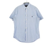 Ralph Lauren Herren Lässig Seersucker Kurzarmhemd Größe M