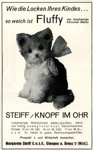 Steiff fluffy reklame - reklame, von