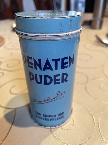 Blechdose penaten puder 60er - penaten,