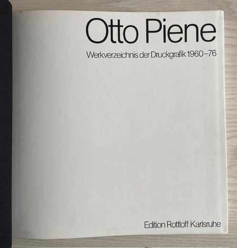 Otto piene werkverzeichnis der - otto,