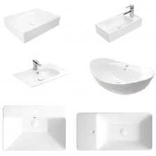 Aufsatzwaschbecken Waschschale Waschbecken aus Kermik Mineralguss rund eckig 