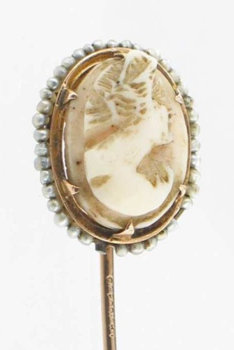 Antik 14k gold muschel cameo - gold, &