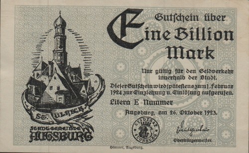Augsburg stadt 1 billion - augsburg,