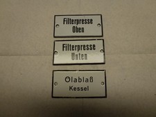 Drei alte Emaille Schilder