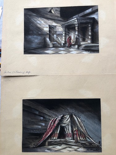Gouache aquarell bühnenbild - aquarell, ?