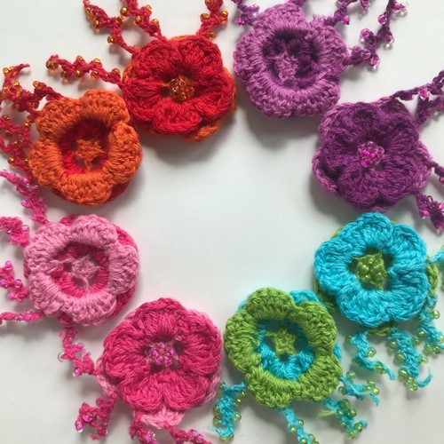 Stck aufnähen blumen - 10, stck.