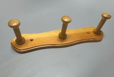 Hakenleiste 270mm Holz Kiefer lackiert 3 Haken Garderobenhaken