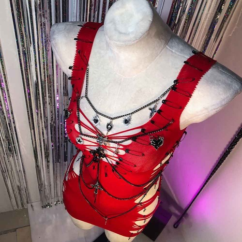 Goth dress punk - goth, kleid