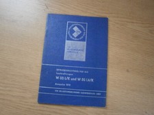IFA W50 L/K und W50 LA/K - Kipper !!! originale Betriebsanleitung, 5. Aufl. 1972
