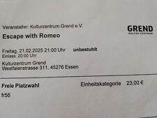 Konzert Ticket für Escape With Romeo am 21.02.2025 (Ausverkauft) 