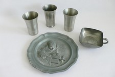 Kleines Zinn Konvolut: Teller