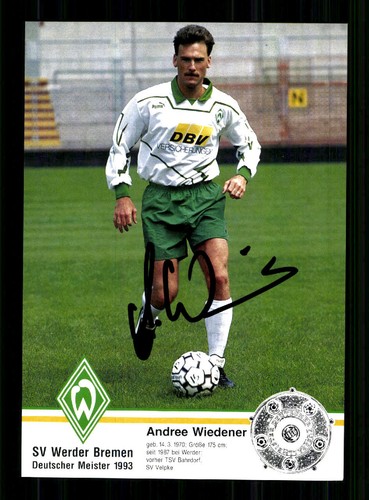 Autogrammkarte werder bremen - werder,