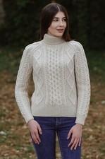 SAOL Aran Irish Turtleneck