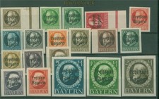 Bayern Mi # 152 B/170 B postfrisch König Ludwig III Aufdruck Freistaat (59417)