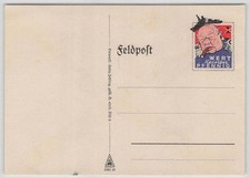 Deutsches Reich Feldpost-Spottkarte Winston Churchill ungebraucht mit Text