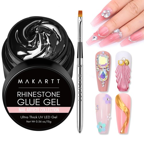 Rhinestone glue gel nail - 3d,