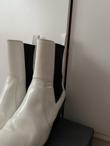 Leather cowboy heel ankle - heel,