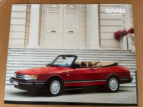 Saab 900 cabriolet werksplakat - saab,