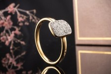 Pomellato Ring Sabbia mit weißen Diamanten Brillanten in 750er Roségold Schmuck