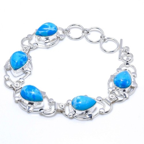 Blauer larimar edelstein 925 - blauer,