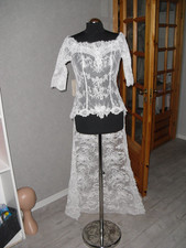 Brautkleid Überkleid m. Schleppe Gr. 36 getragen