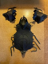 Lederrüstung mit Schulter - Dämon - Farbe: Schwarz Wie Neu Mit Rechnung