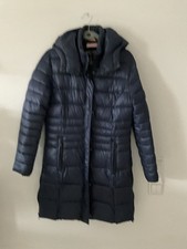 Steppmantel blau mit Kapuze