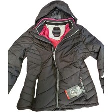 Killtec Jacke Parka Skijacke Mantel Damen schwarz Ton Kapuze (9 264) NEU