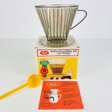Melitta Kaffee Schnellfilter 102  1-Loch 4-6 Tassen Kunststoff W.Germany OVP