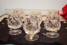 VINTAGE 6x NACHTMANN COGNAC-SCHWENKER  ALEXANDRA BLEIKRISTALL, FLÄCHENSCHLIFF