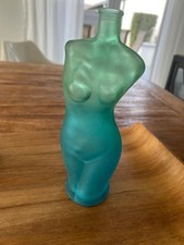 Vase Frau Blau Grün Glas 25