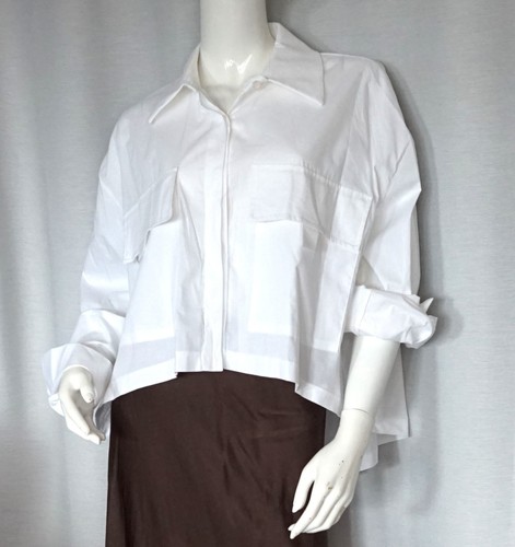 Cropped vokuhila hemd bluse - cropped,