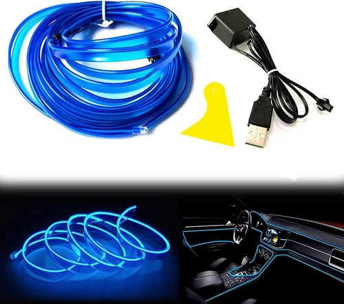 Usb wire blau neonröhre - el-wire, 5m