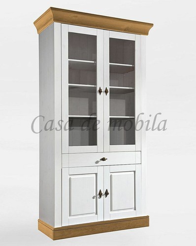 Vitrine 2farbig weiß - , kiefer