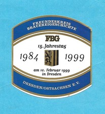 Jubiläums bieretikett des - 1,