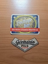 ☆☆Bieretiketten Sieg Rheinische Germania Brauerei AG Hersel, Wissen☆☆ V ex